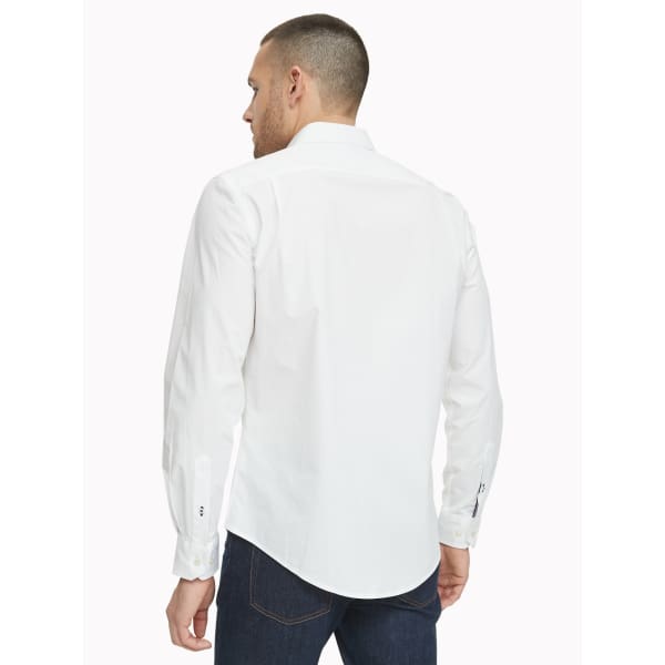 TOMMY HILFIGER CUSTOM FIT ESSENTIAL STRETCH SHIRT Bright White - Men Dress Shirt