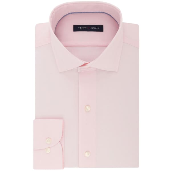 Tommy Hilfiger Men’s Regular Fit Stretch Dress Shirt Petal - XL - Men Dress Shirt