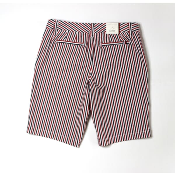 Tommy Hilfiger Striped Red Black Men Shorts - Men Shorts