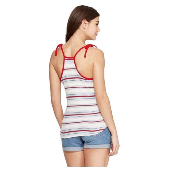 Universal Thread Women’s Tank Top V Neck Striped Design White - S - tank top